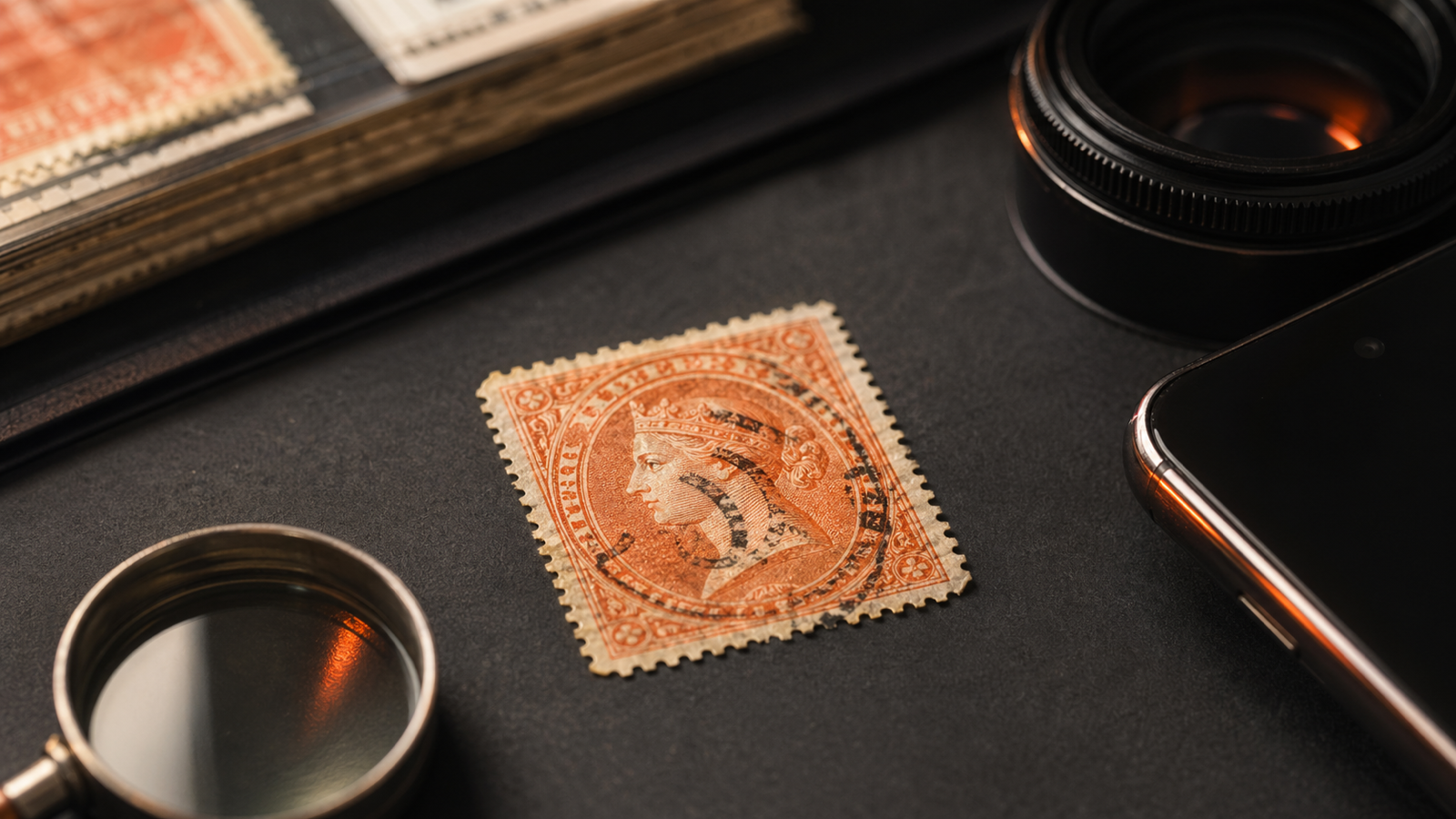 close up stamp photo for value scanner estimate