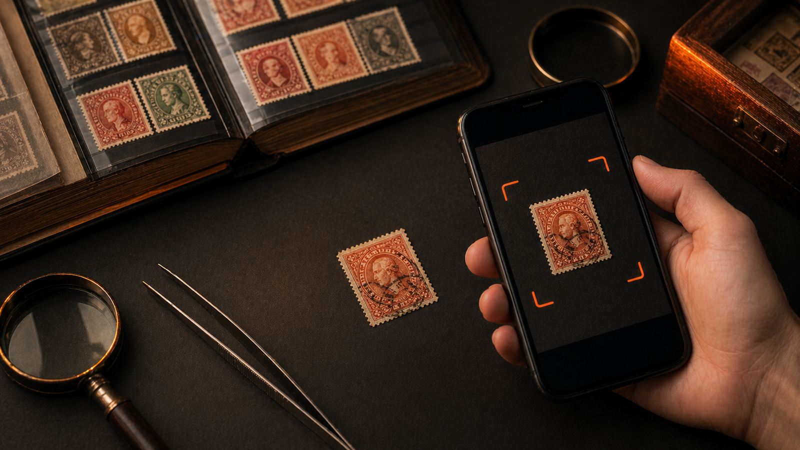 stamp value scanner app checking a stamp by photo